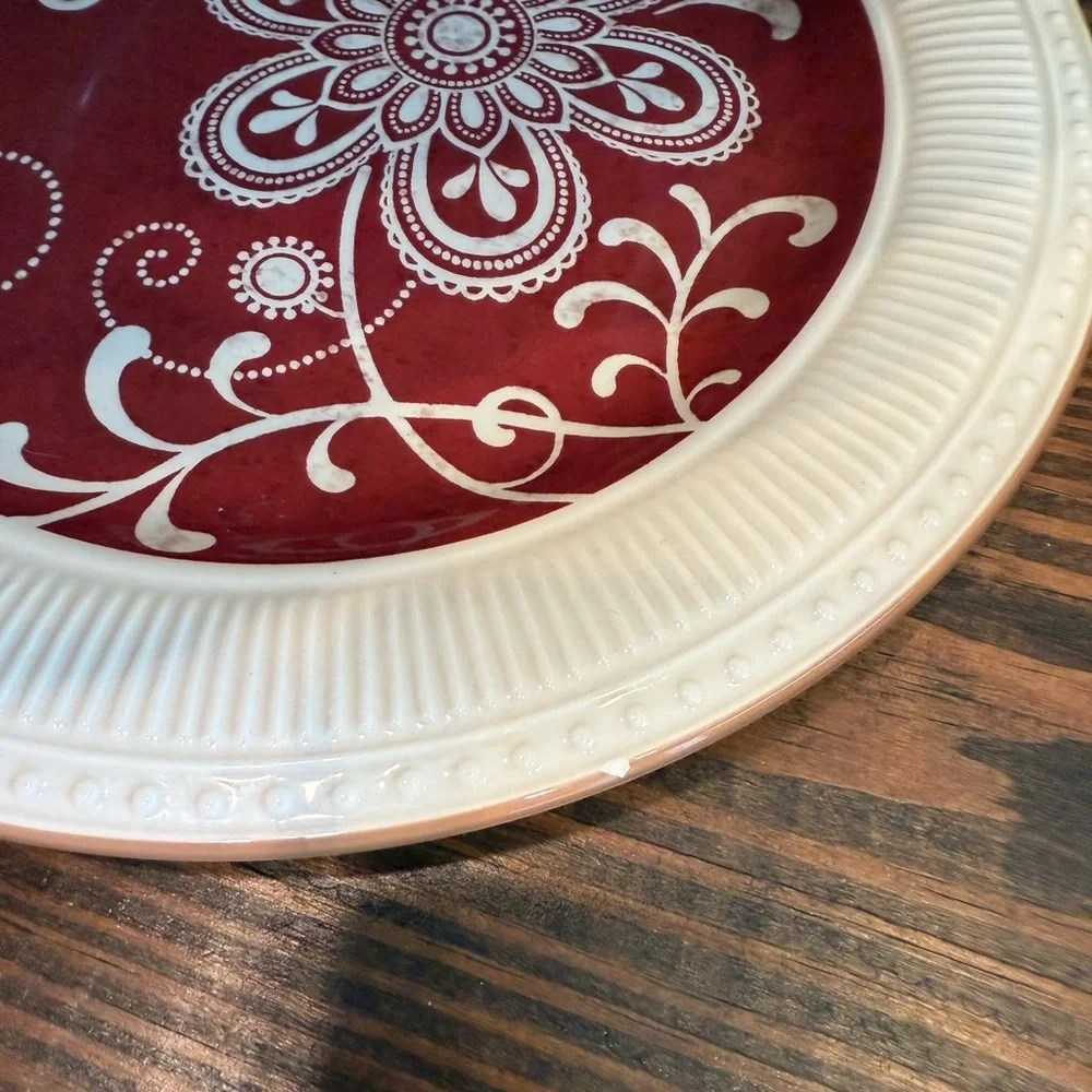 PIER 1 MARIBETH IRONSTONE Dinner Plate 11” Retired Excellent Condition Set Of 4